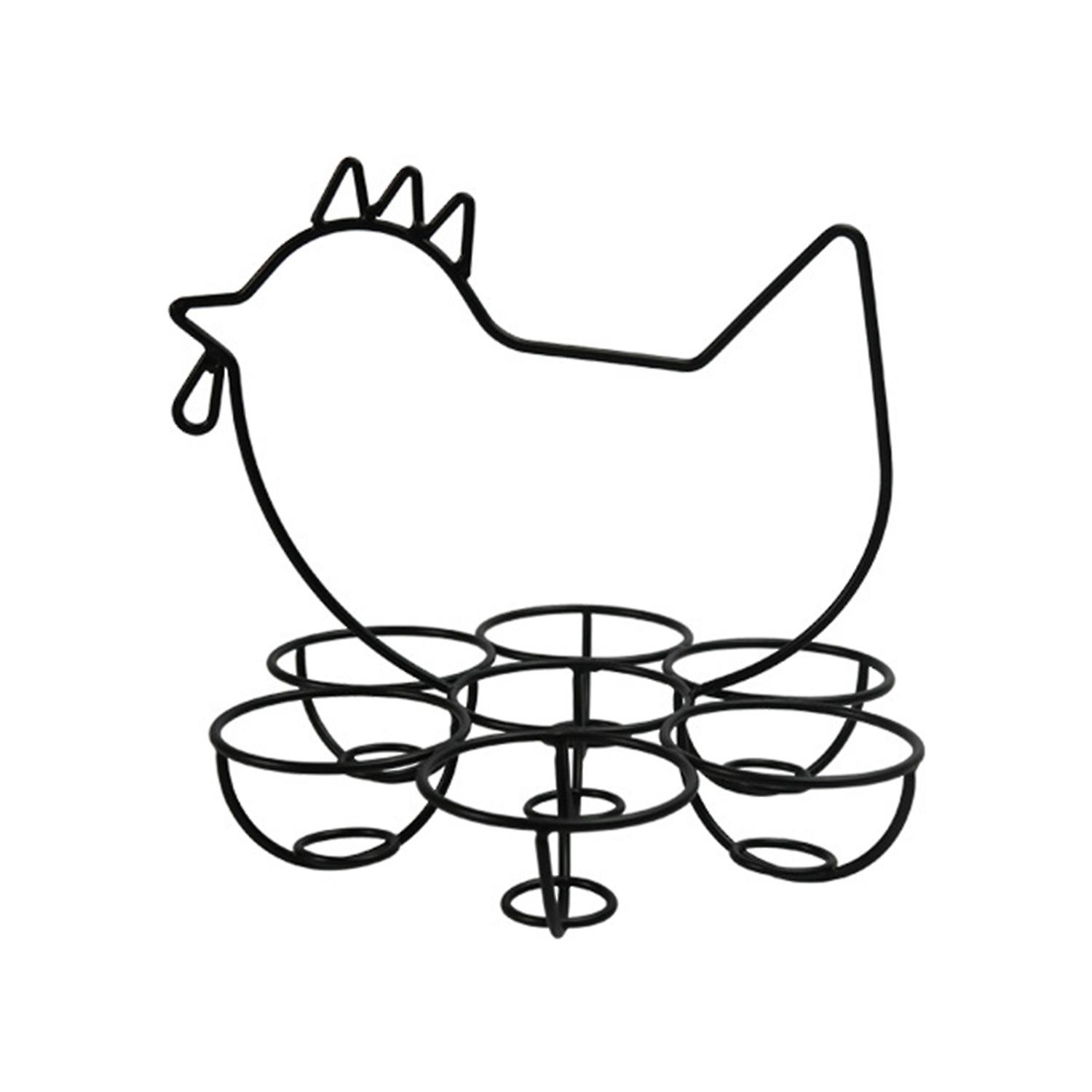 Egg Storage Rack Hen Shape 7 Compartments Great Load Bearing Art Display Restaurant Egg Power Puff S