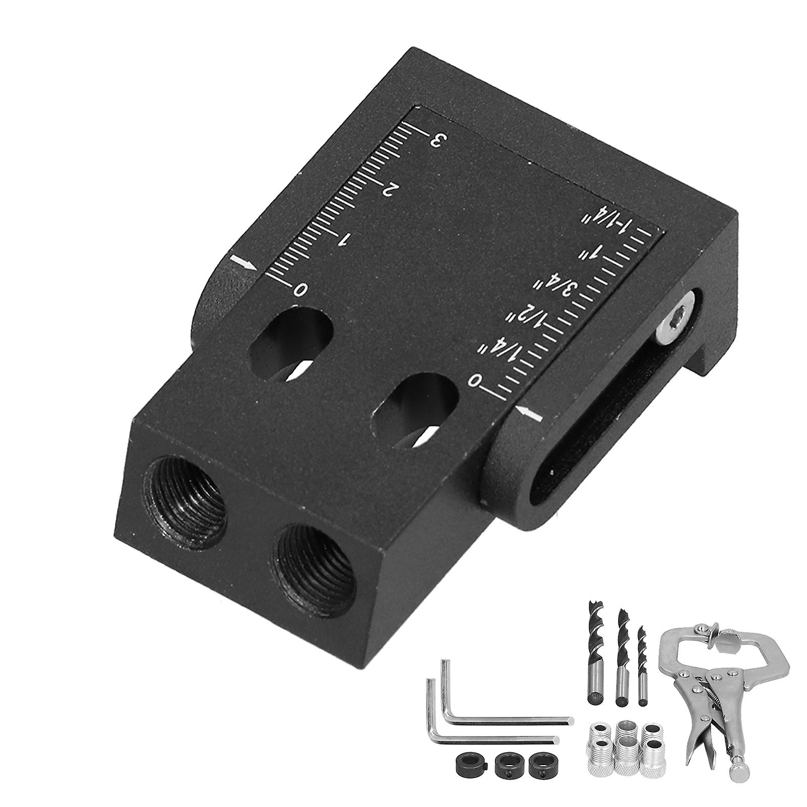16 Pcs Black Inclined Hole Locator Kit, 15 Degree Oblique Positioning Punch Tool