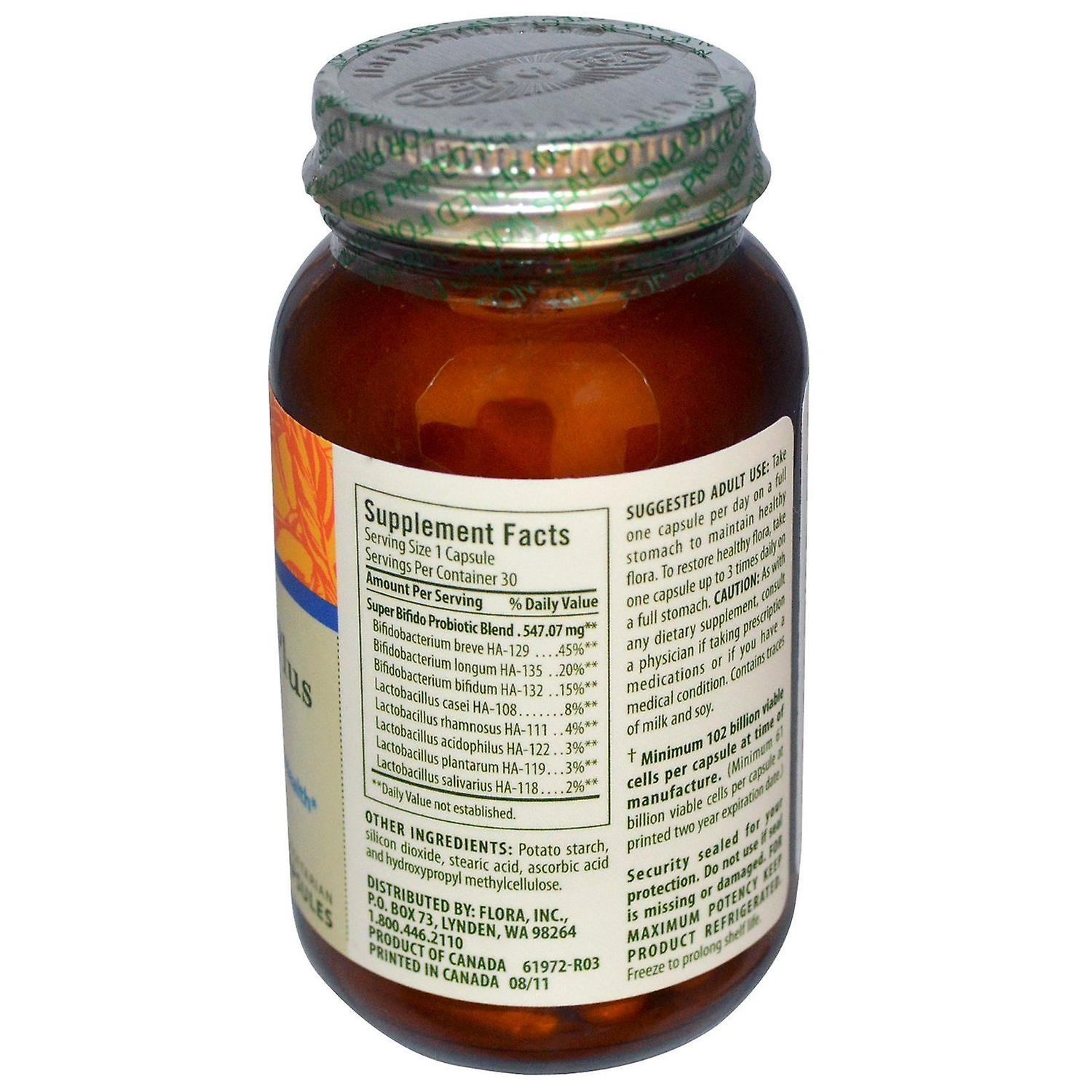 Flora, Udo's Choice, Super Bifido Plus Probiotic, 102 Billion Cells, 30