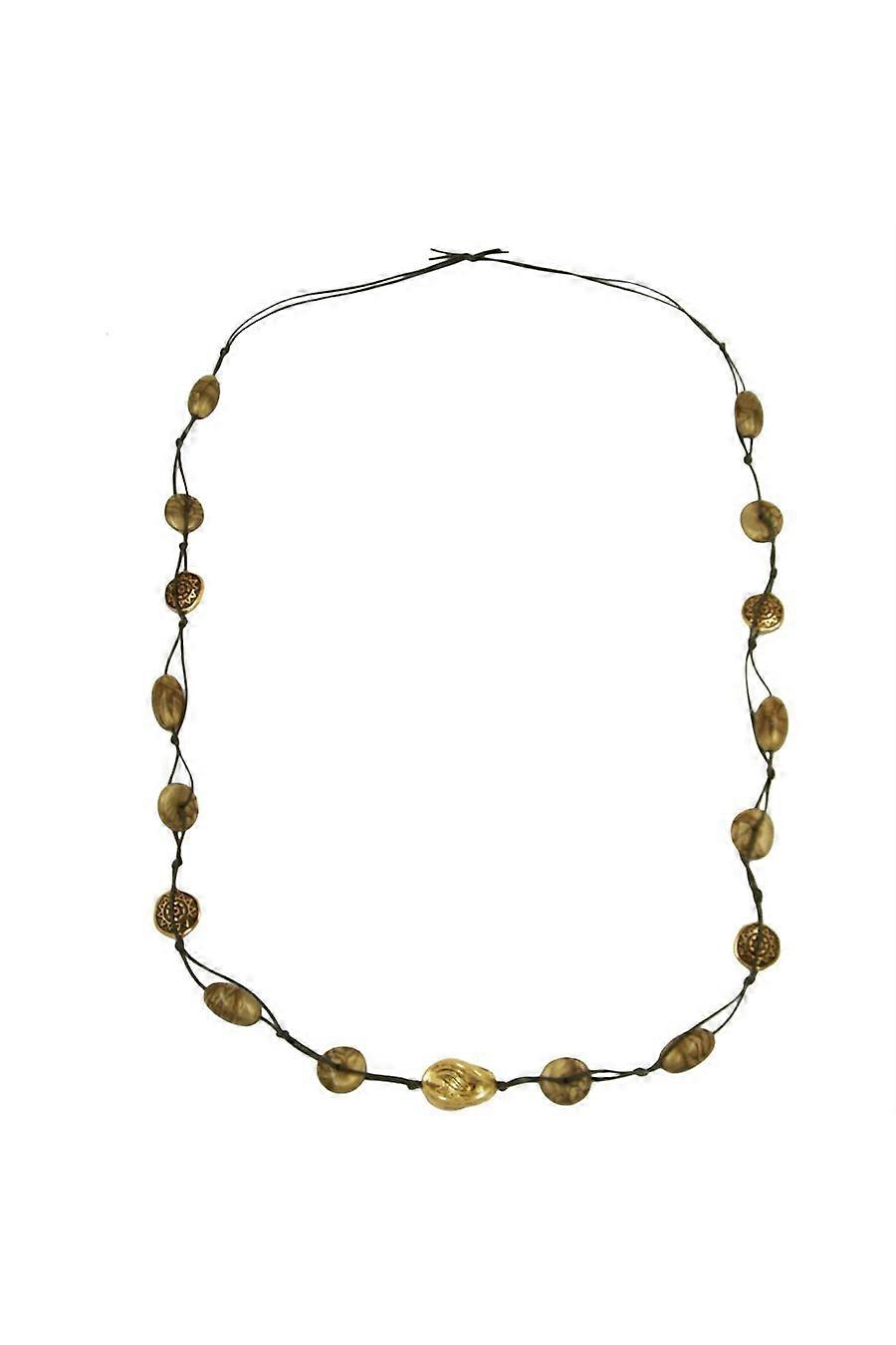 Necklace Baroque Beads Green/ Gold - Gl02108