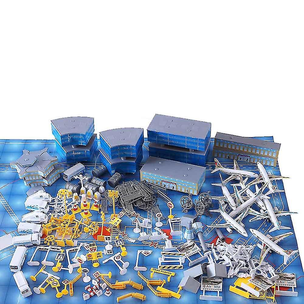 200pcs מטוס חול שולחן דגם שדה תעופה התאספו צעצוע מדומה סצנה צעצועים חינוכיים