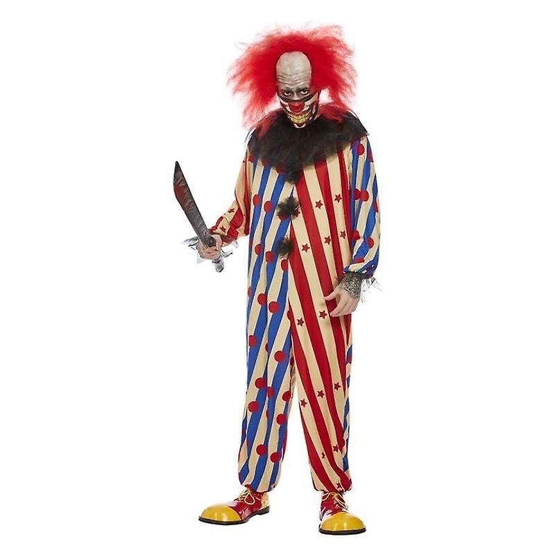 Creepy Clown Costume Red & Blue 63044l