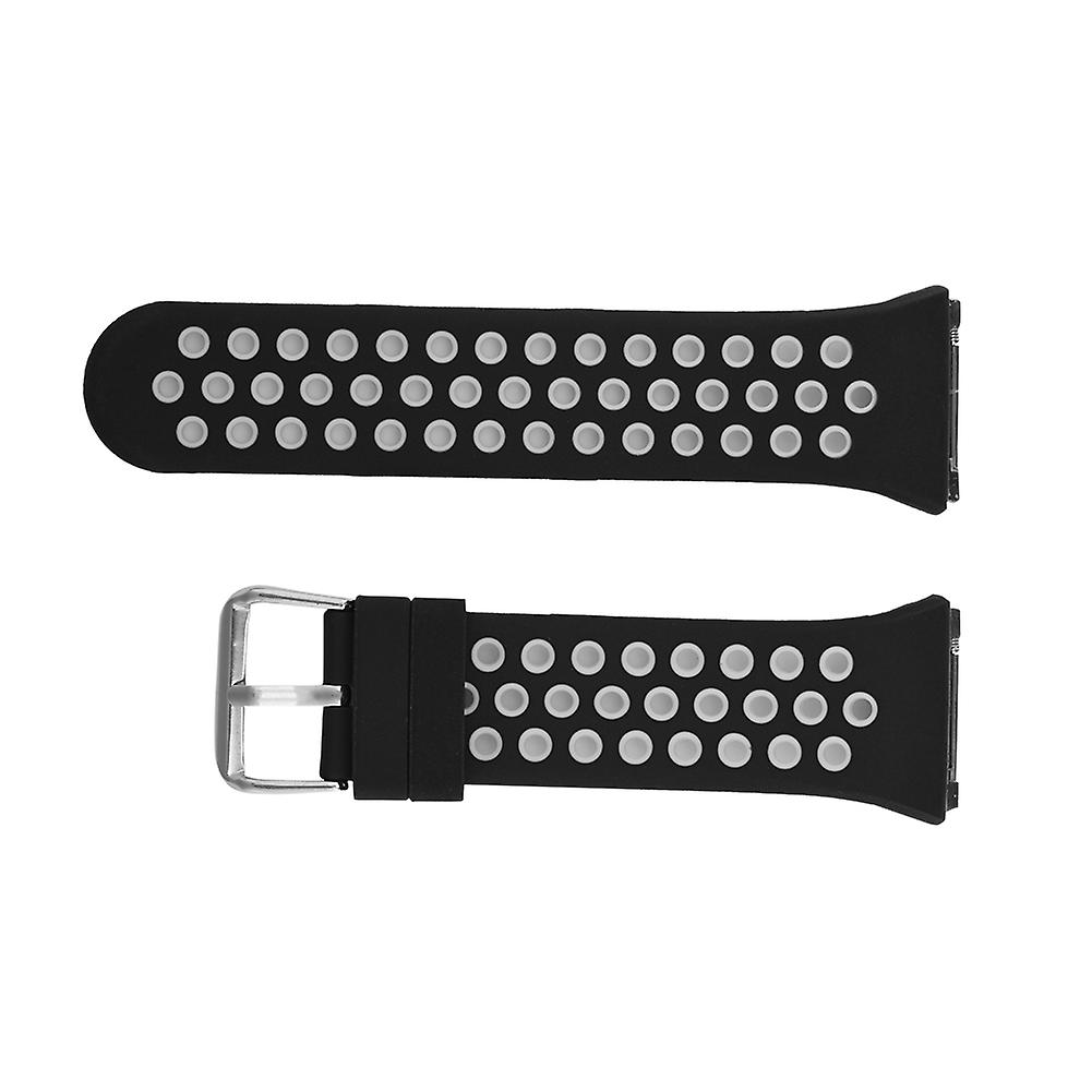 Silicone Sport Wrist Band for Fitbit Alta - Black & White, Comfortable & Durable Strap