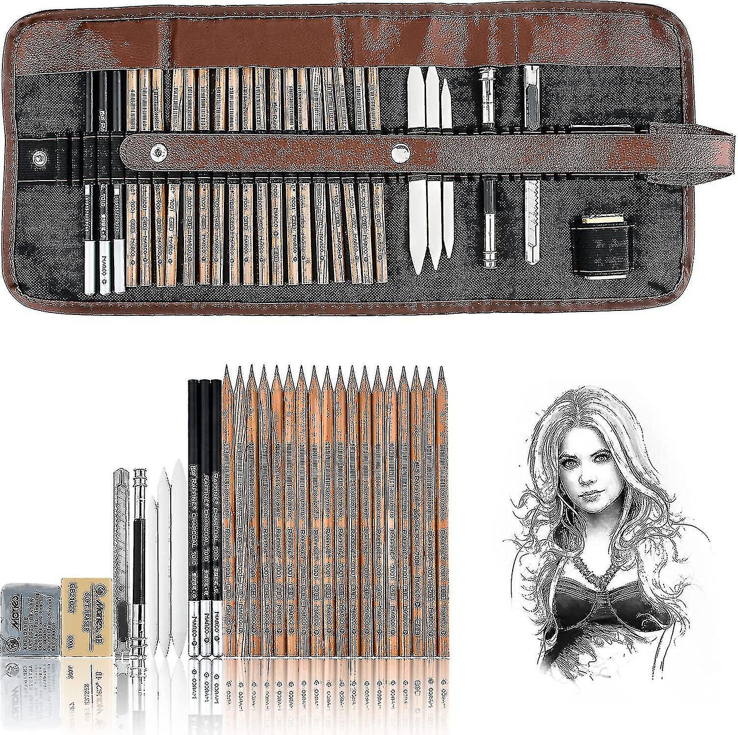 أقلام الرسم, أقلام الرسم أقلام الرصاص اللوازم الفنية كيت للأطفال الكبار, المهنية رسم الفن الجرافيت أقلام الفحم أقلام رصاص مجموعة
