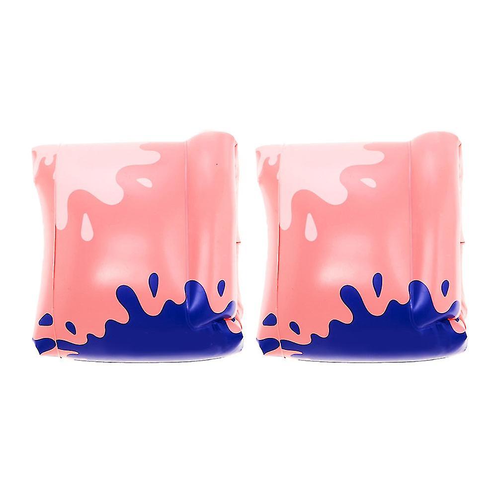 PVC Inflatable Swimming Arm Float Ring for Adult Kid Beginner Pink