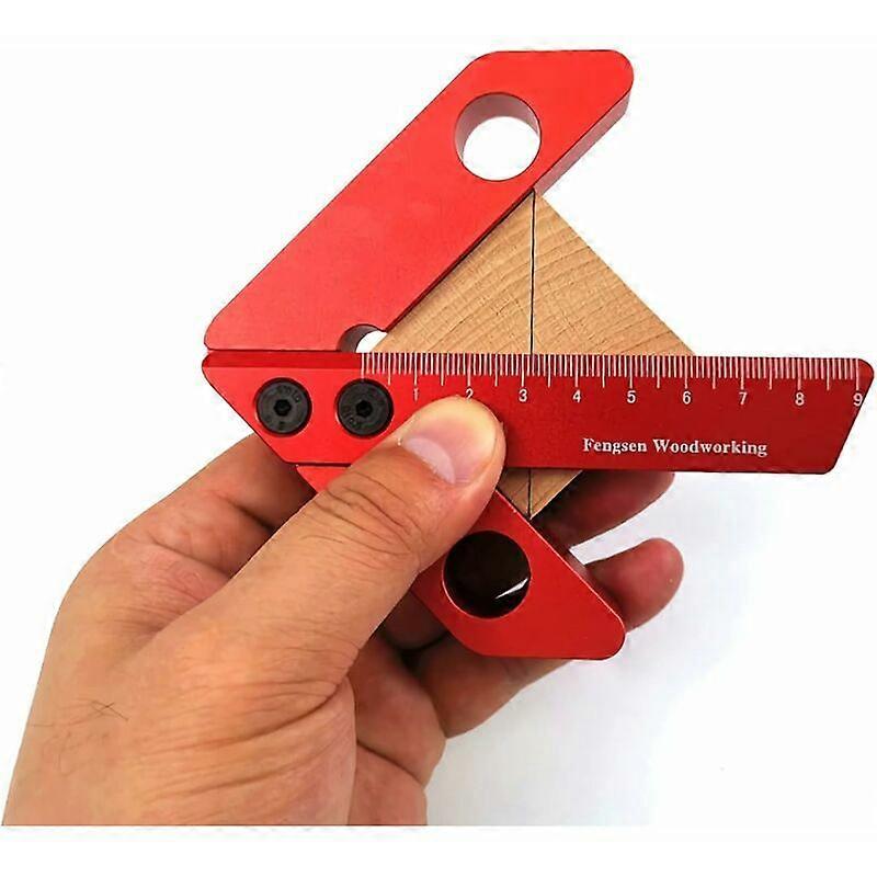 Carpentry Measuring Tool Center Line Gauge 45/90 Degree Right Angle Carpenter Ruler