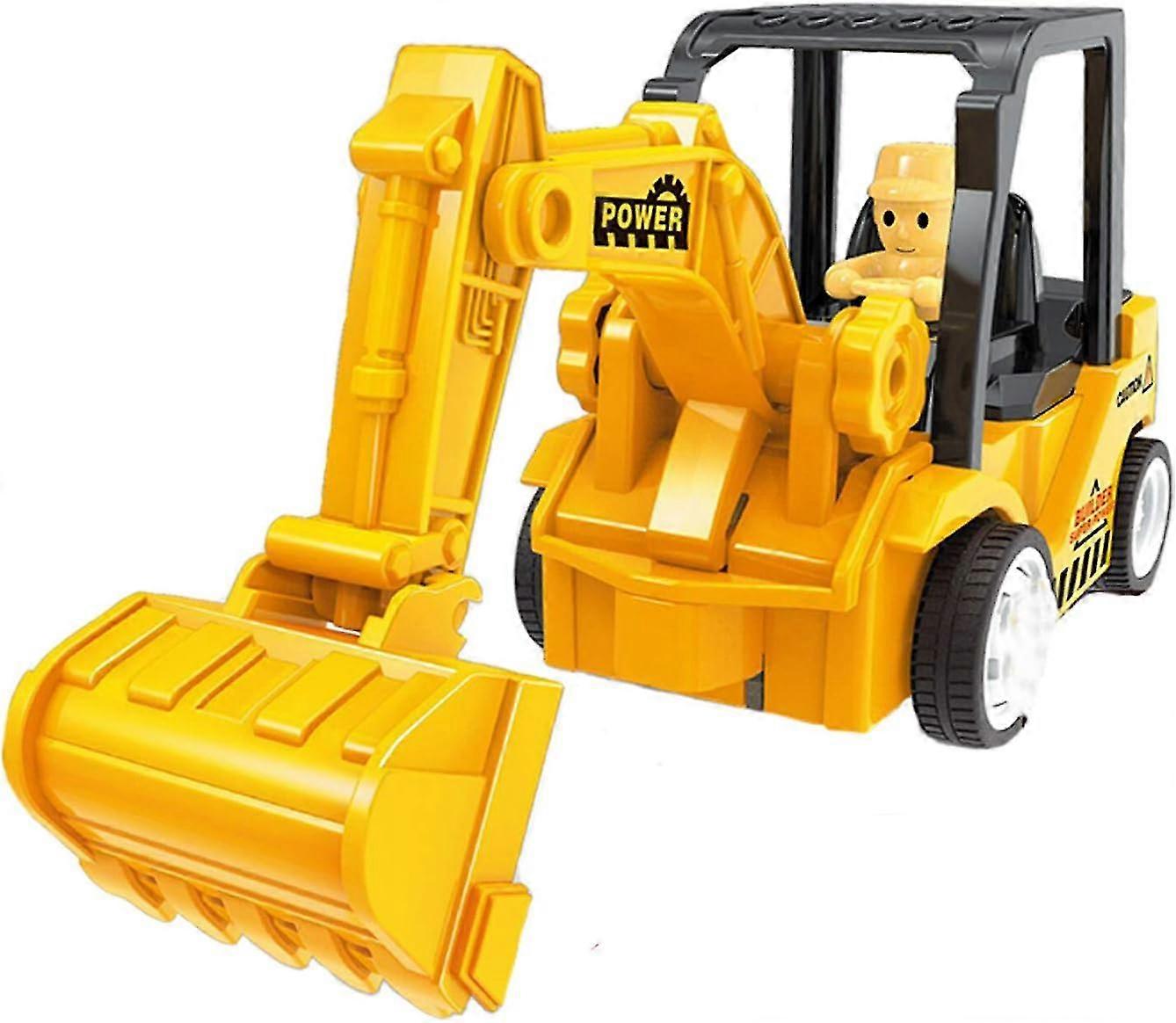 Pull Back Toy Car Suitable For Children To Push And Walk Inertial Excavator Toy Cartoon Animal Friction Power