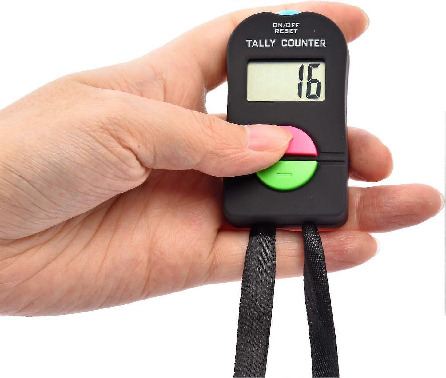 Electronic Counting Counter/Handheld Digital Clicker with Lanyard, 4 Digits, Disc Golf/Baseball Field/Bus Driver/Fish/Crochet Row Count (1 Pack)