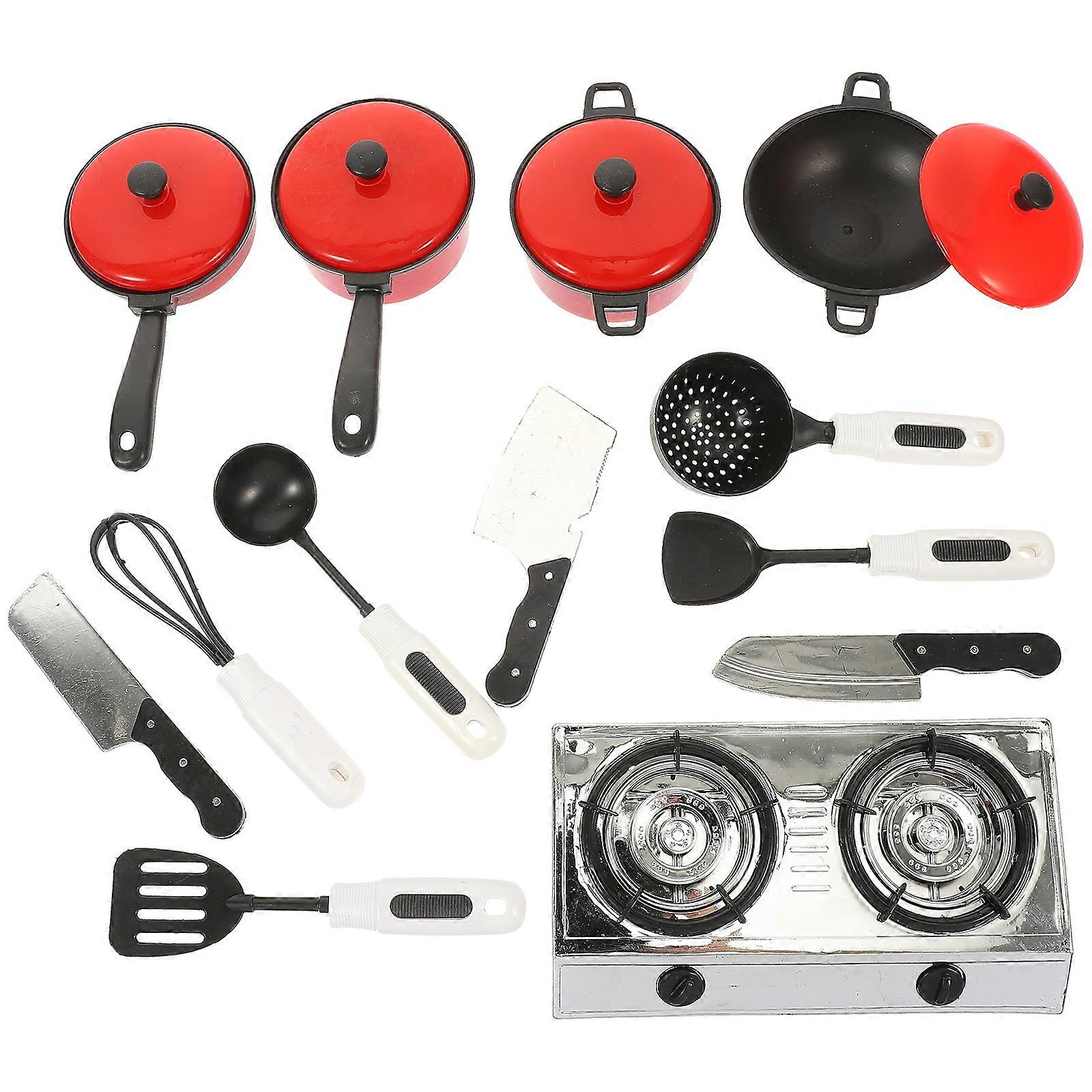 Puzzle Toy Play Cooking Set Seasoning Jar Plaything Kitchen Cookware Playset