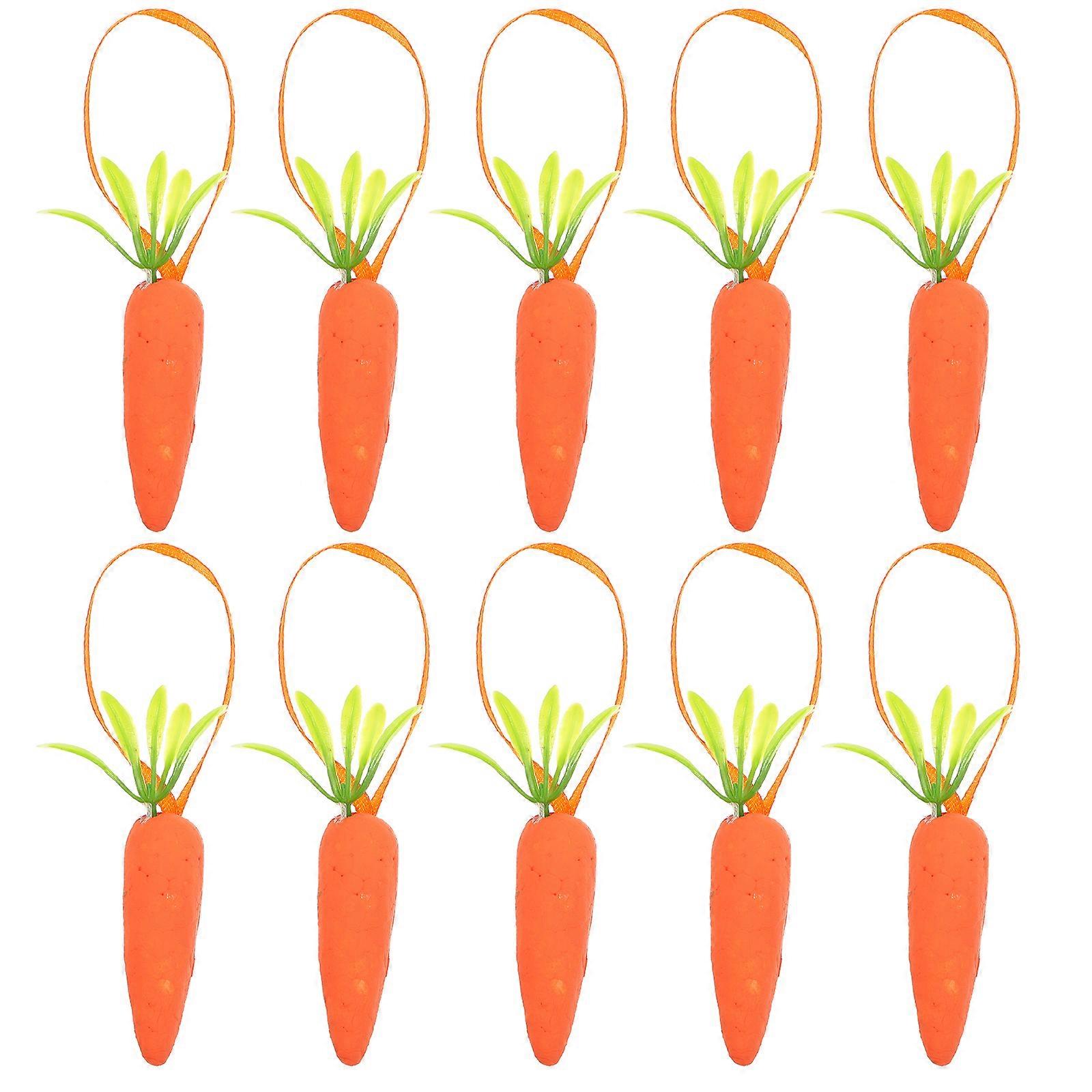 1 Set of Simulation Carrot Pendants Easter Scene Layout Props Hanging Carrot Decor