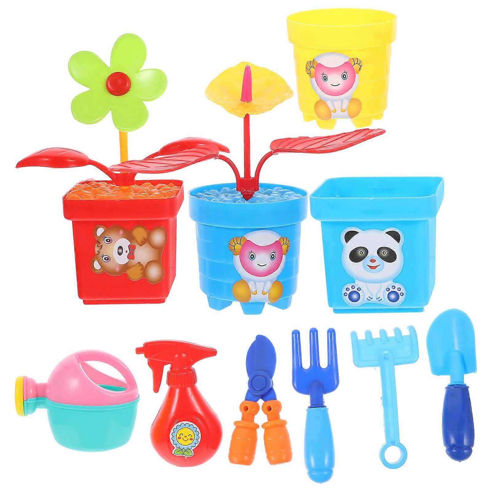 1 sarja simuloituja kukkien istutusleluja lasten leikkikalu vauvan kukkien istutustyökalut