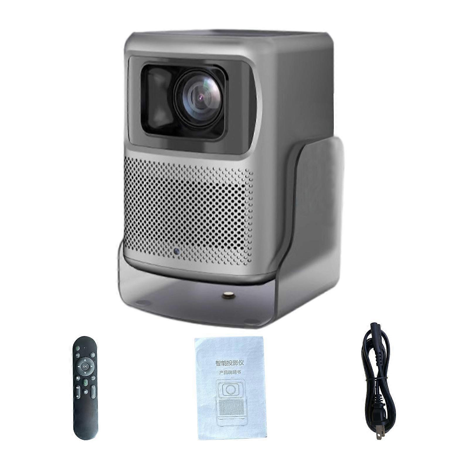 4K Projector Multiple Interfaces Outdoor Projector for Theater Party Bedroom Silver
