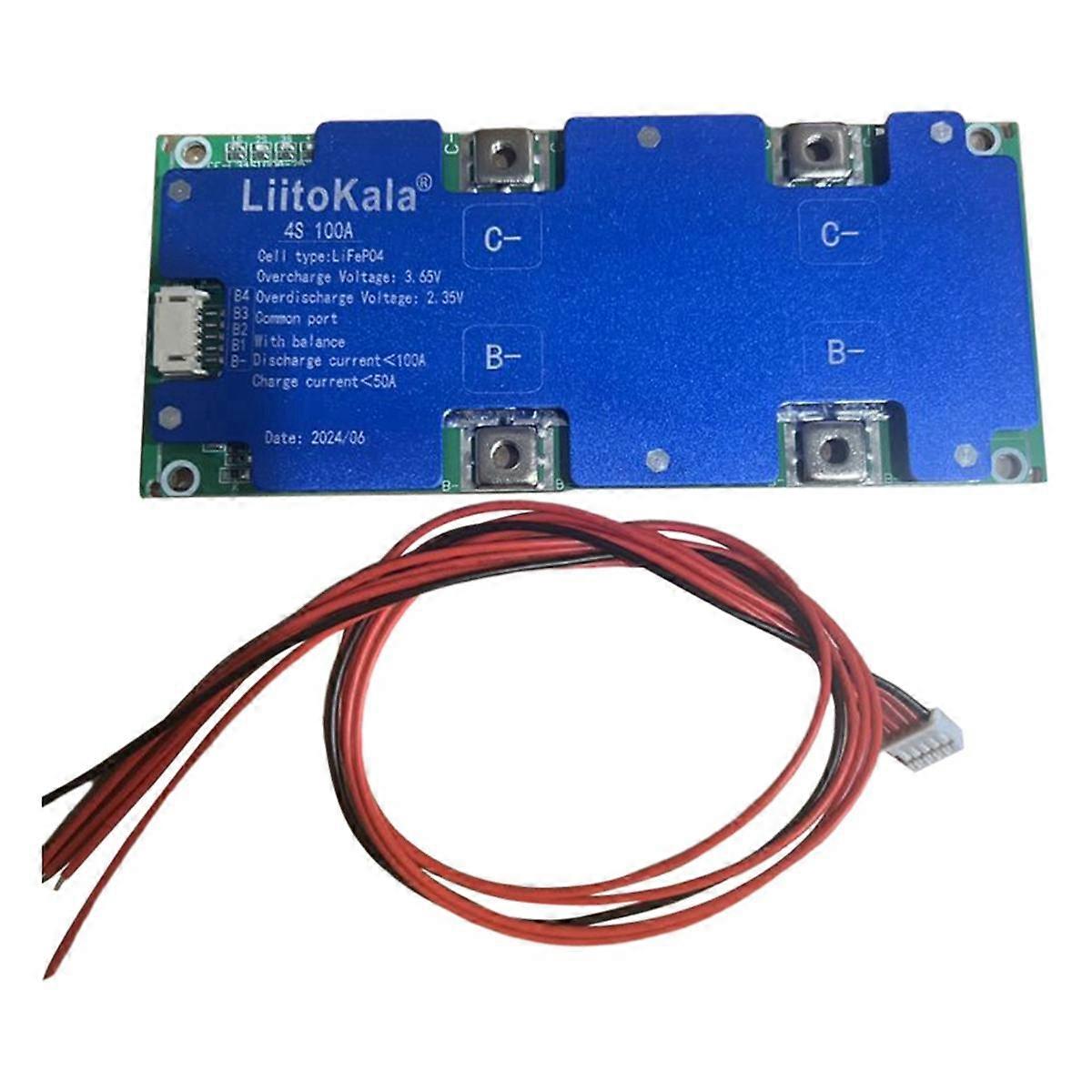 4S 12V 100A LiFePo4 Lithium Iron Phosphate Battery Protection Circuit Board with Balanced Charging