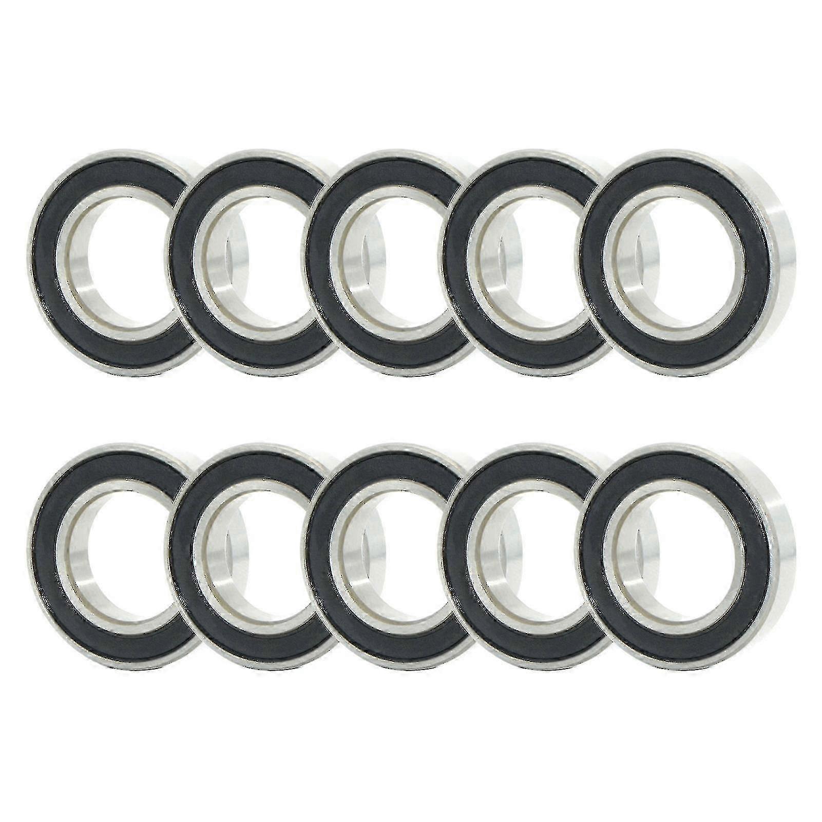 10pcs/set 6906-2rs Ball Bearing Deep Groove Low Friction Accessories Practical Rubber Seal Single Row For Construction_Dec