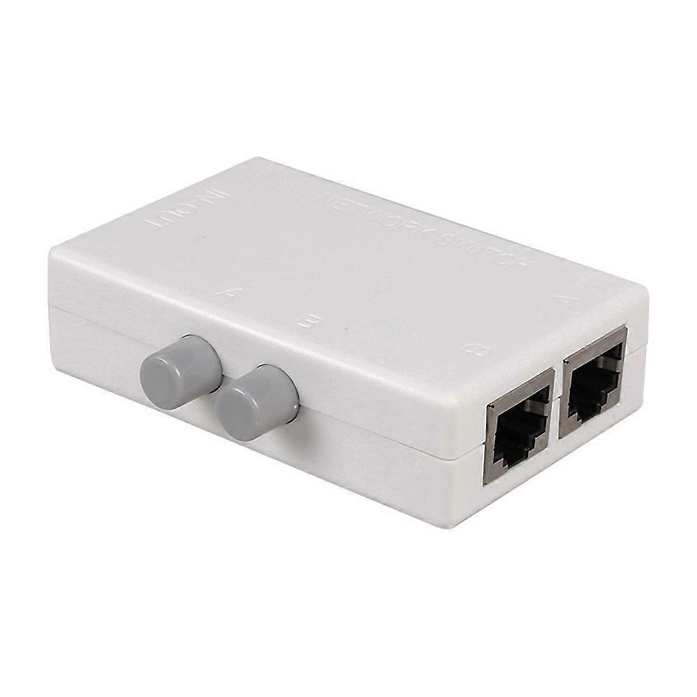 RJ45 Splitter Selector Switch 2 Ports Network Switch Freely Between Intranet & Extranet Network