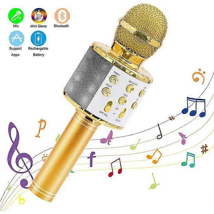 Bluetooth-compatible Karaoke Microphone Wireless Professiona Speaker Handheld Player