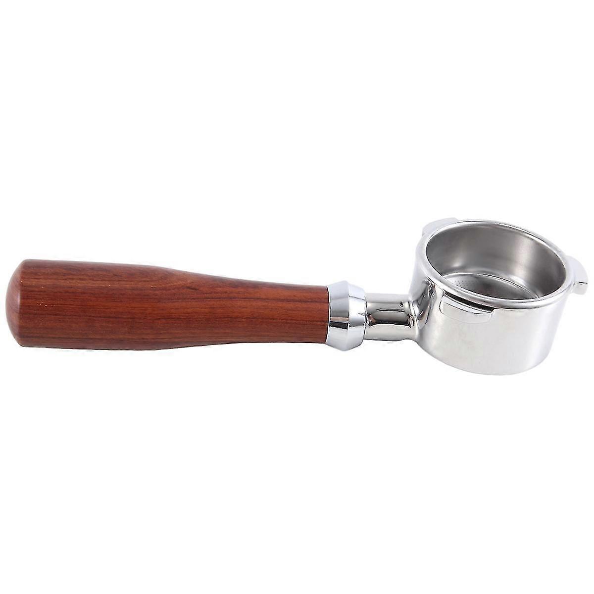 54mm Bottomless Portafilter,Espresso Machine Wooden Three Ear Handle,Portafilter Removable Tool for 870/875/878/880