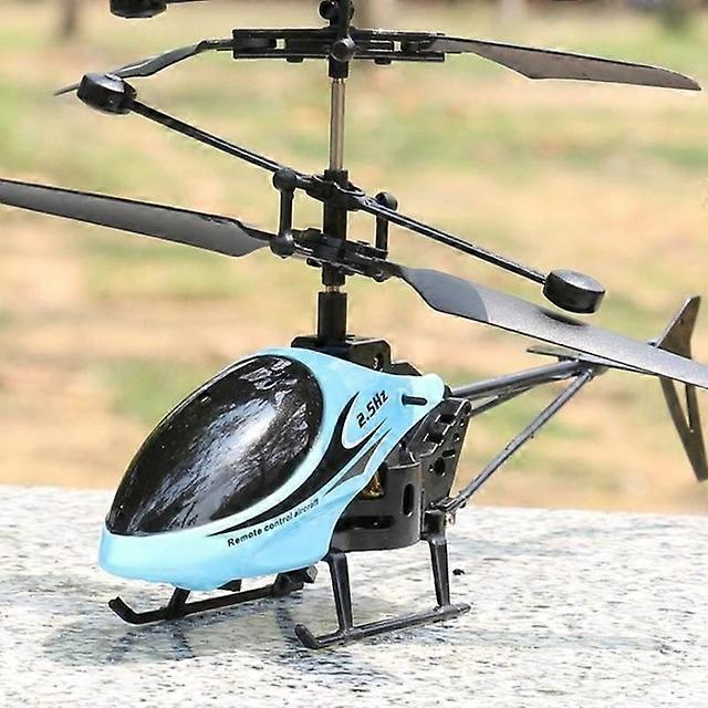 2 Way Remote Control Helicopter with Light Usb Charging Fall Resistant Mini Airplane Model for Children Resistant Toys Gifts