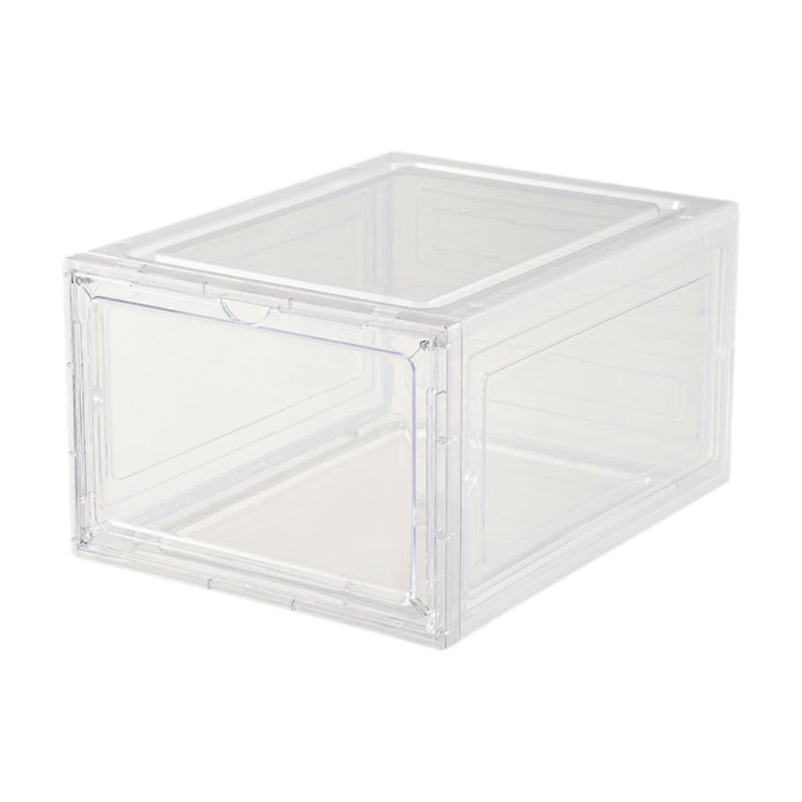 Shoe Storage Box Rack Space Saving Bin Sneaker Container for Toys Book Purse clear front door