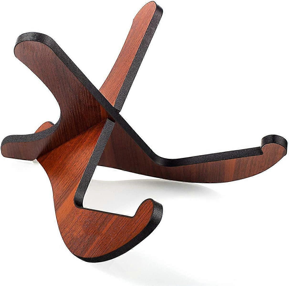 Wooden Guitar Stand Portable String Instrument Stand with Soft Rubber Cover