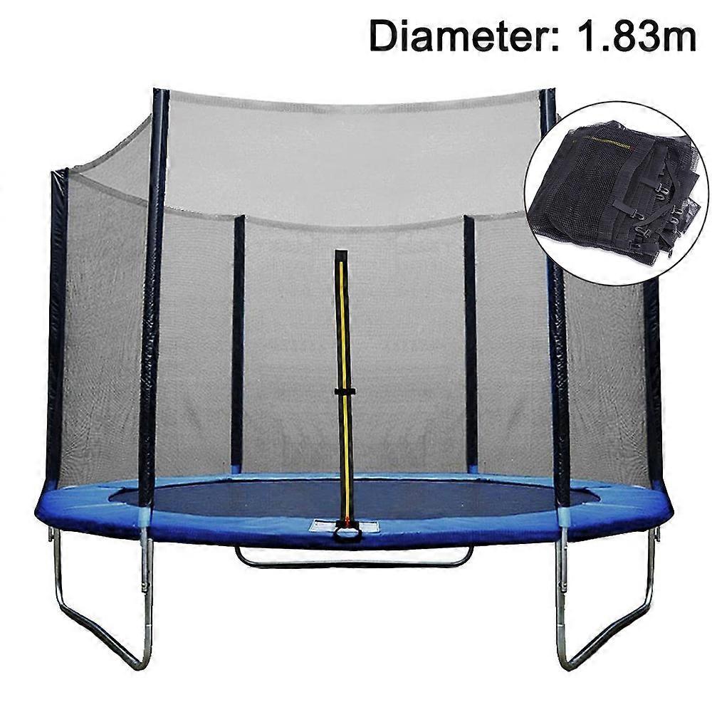 Safety Net Replacement Net for Trampoline  183cm, Garden Trampoline Replacement Net for 6 Poles, Net Outside, Spare Part Tearproof, UV-resistant