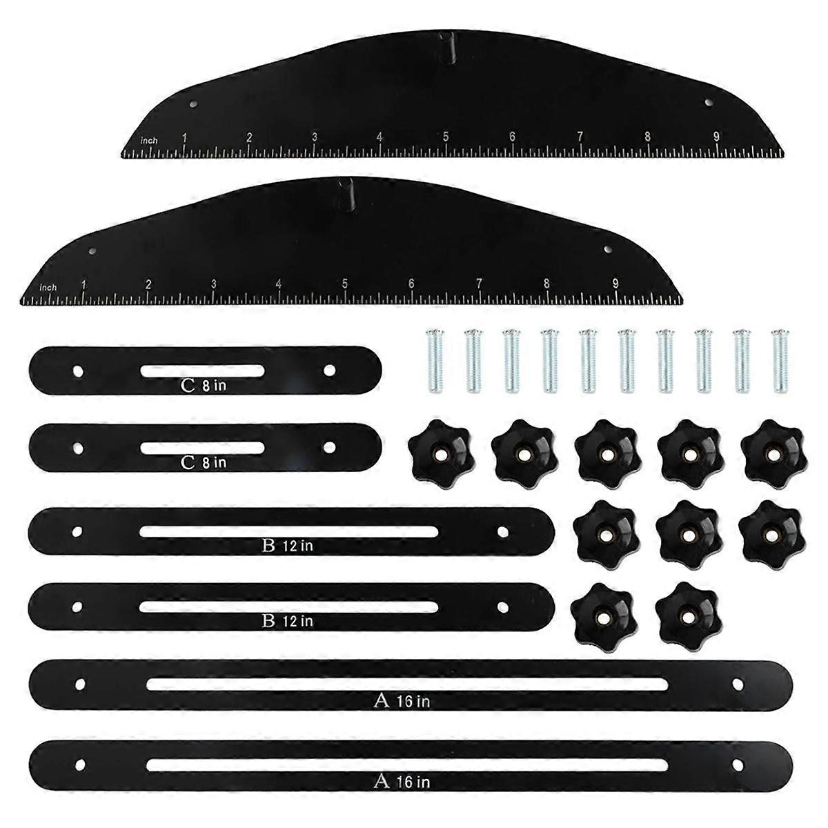 Stair Treads Gauge Template Tool,Stair Measuring Ruler Set,Shelf Layout Tool for Stairs,Risers,Shelf and Cutting Drywall