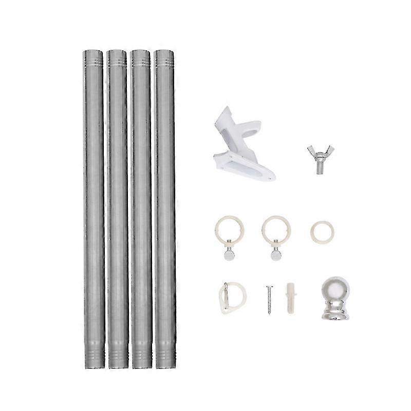 1 Set Flag Pole With Bracket Professional Outdoor Flagpole Kit