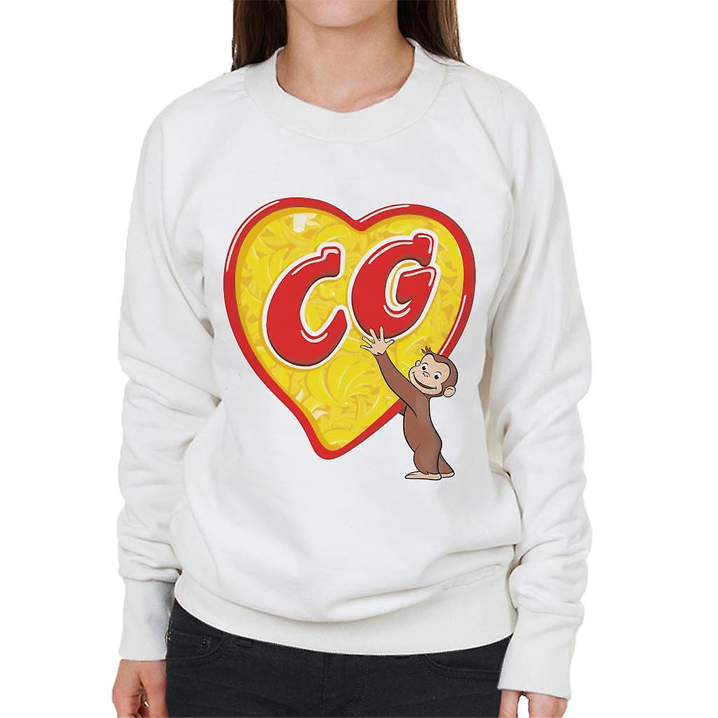Curious George C G Love Heart Women's Sweatshirt