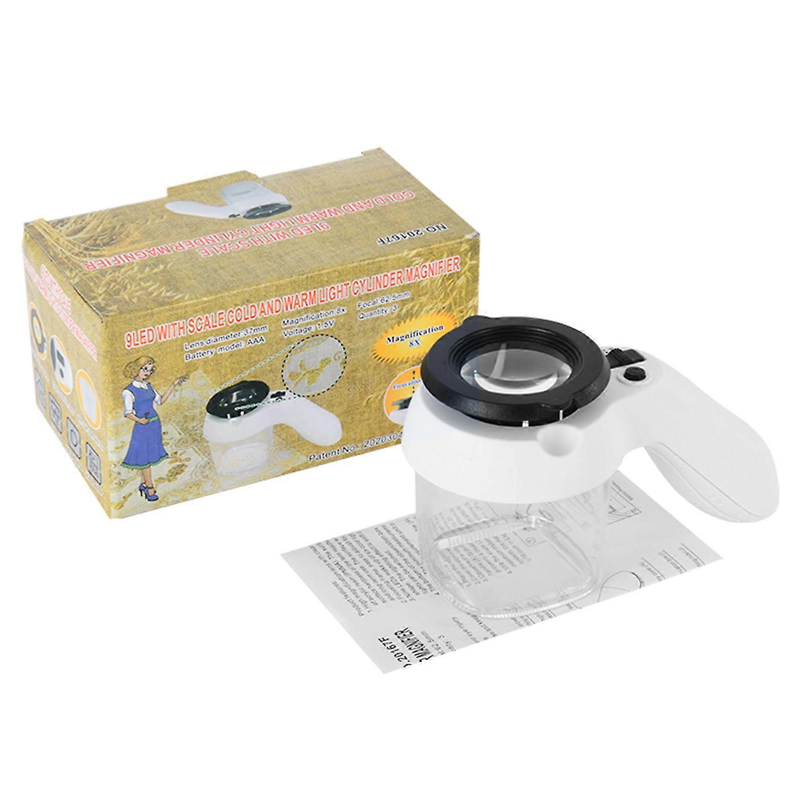 Draagbare Bug Insect Viewer Vergrootglas met 9 Led 8x Vergrootglas Loep Toy