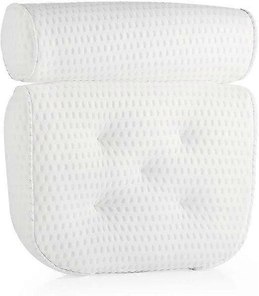 Comfort Bath Pillow with Suction Cups and 4D Mesh Neck Support
