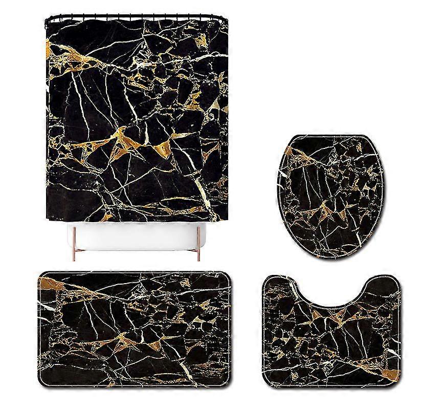 Mng Stone Textured Four-piece Toilet Set