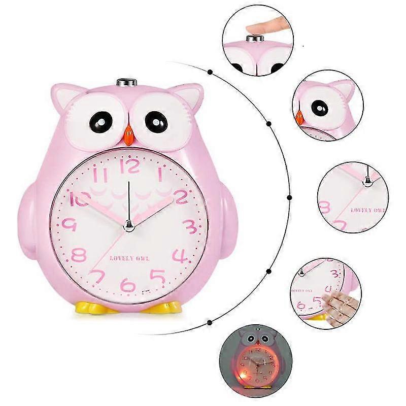 Owl Alarm Clock Without Ticking,bedroom Snooze Function Clock