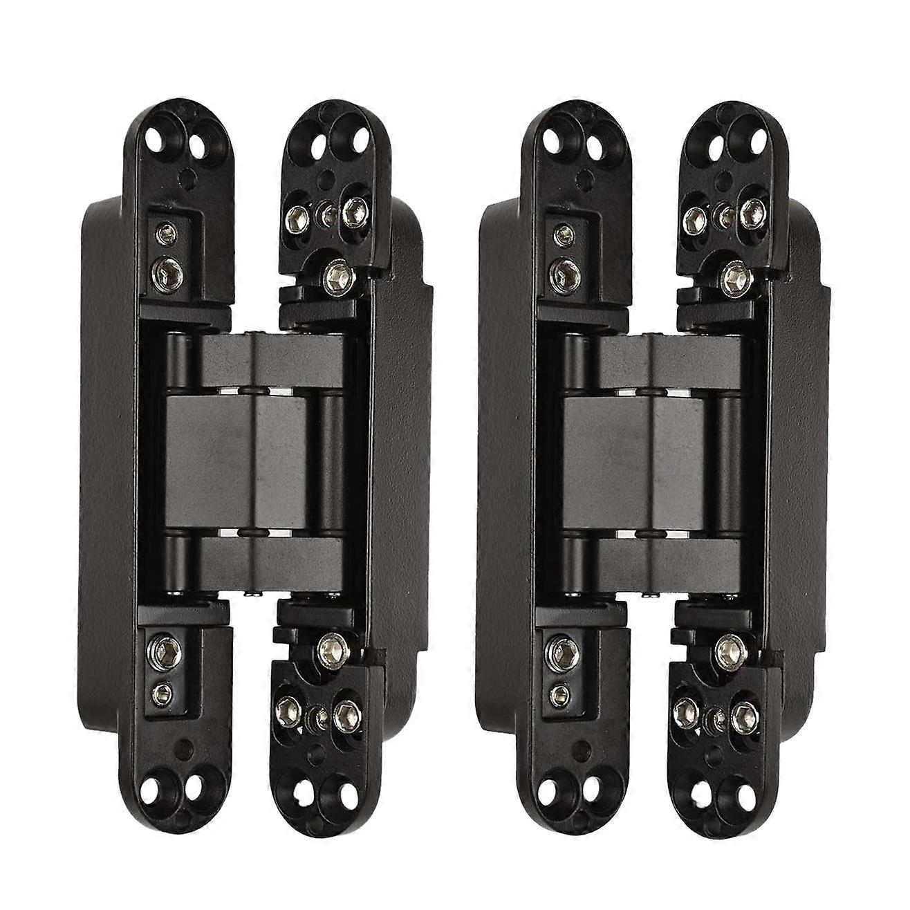 2Pcs 6 Inch Concealed Door Hinges Invisible Hinges Concealed Hinges 180 Degree Swing Hinge 3 Way Ad