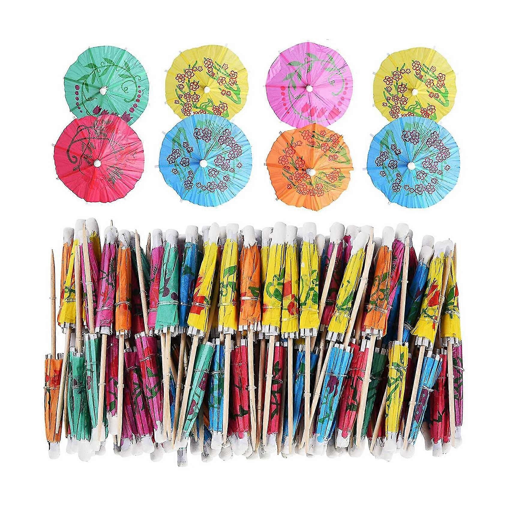 144pcs Umbrella For Drink&food, Decorative Toothpicks For Party, Hotel, Restaurant, Tiki Bar, Hawaiian