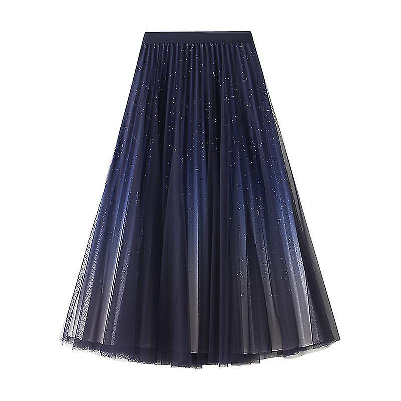 Femmes Long Starry Sky A Line Tulle Tutu Jupes Jupe à Niveaux Jupon