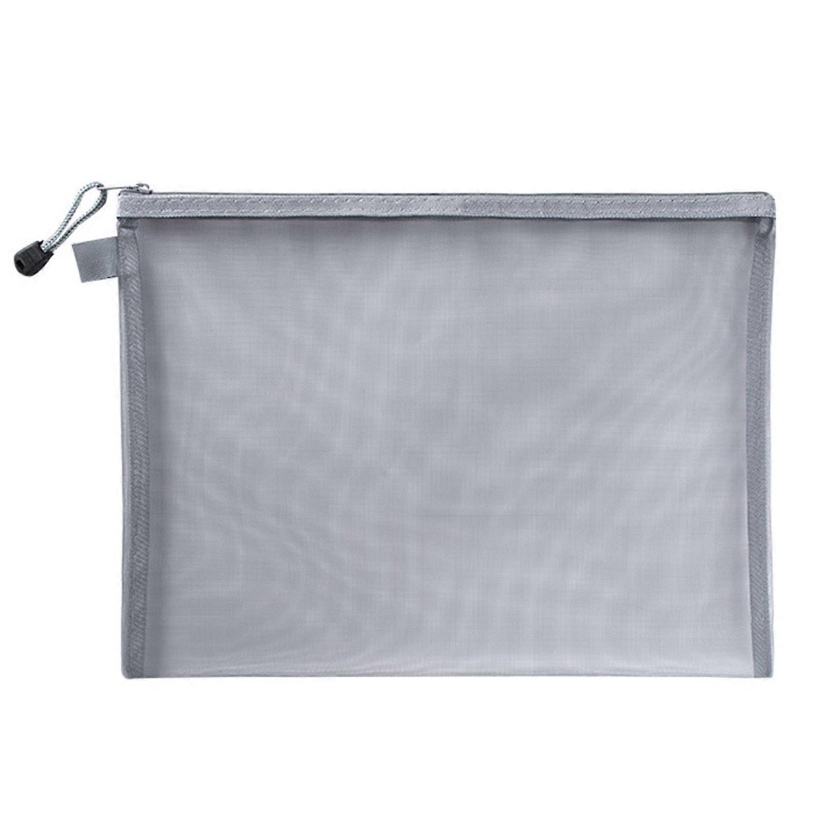 File Holder Storage Bag with Lanyard Zipper Closure Large Capacity Waterproof Transparent Document Bag Organizer Office Supplies