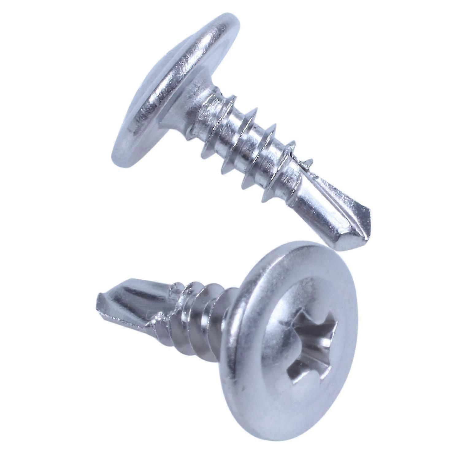 30pcs M4.2x13mm Round Phillips Head Self Drilling Screws