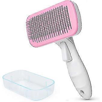 Cat Brush Hund Brush Blå, Bumser er lettere, selvrensende dead hair brush for