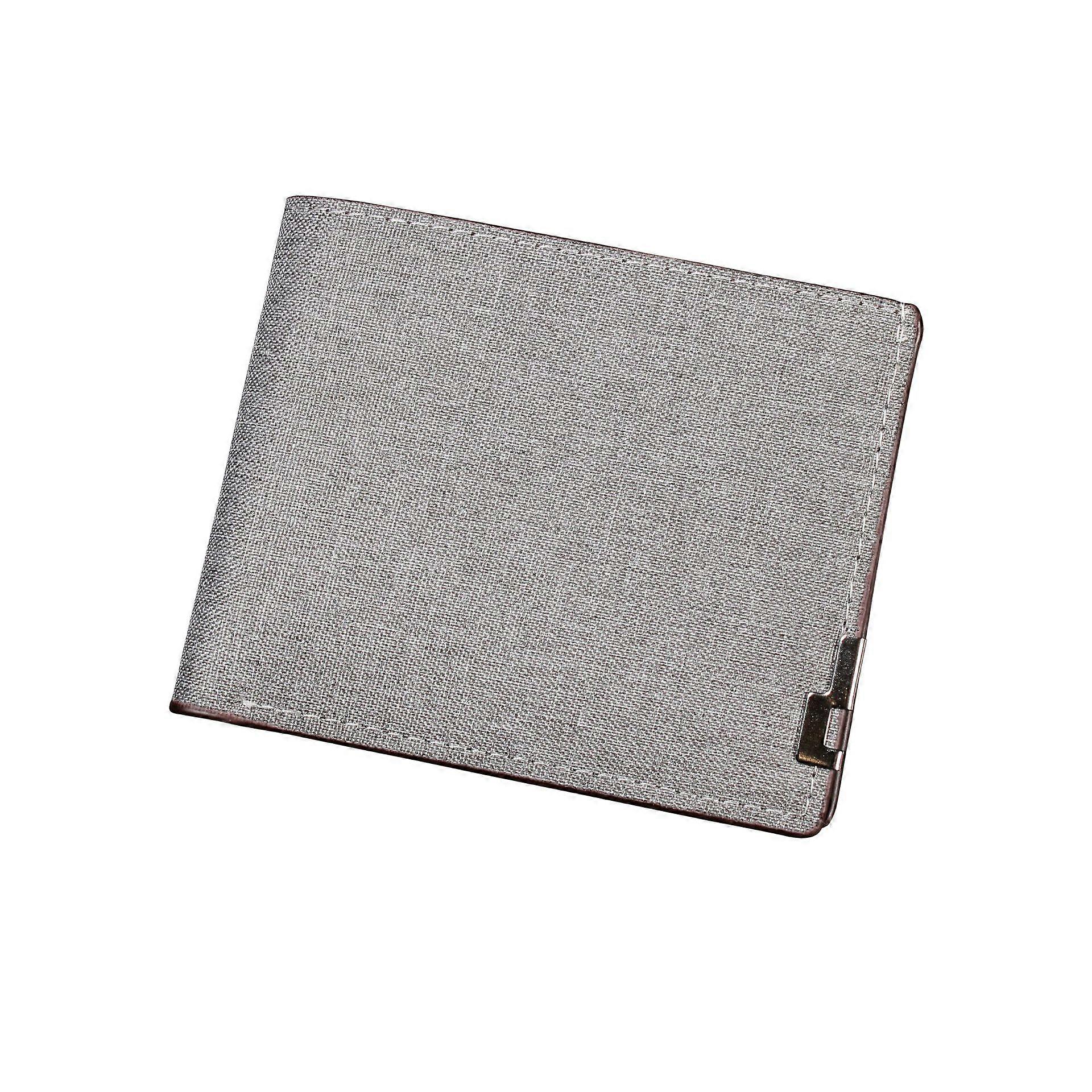 1pc casual denim wallet multifunctional wallet, gray