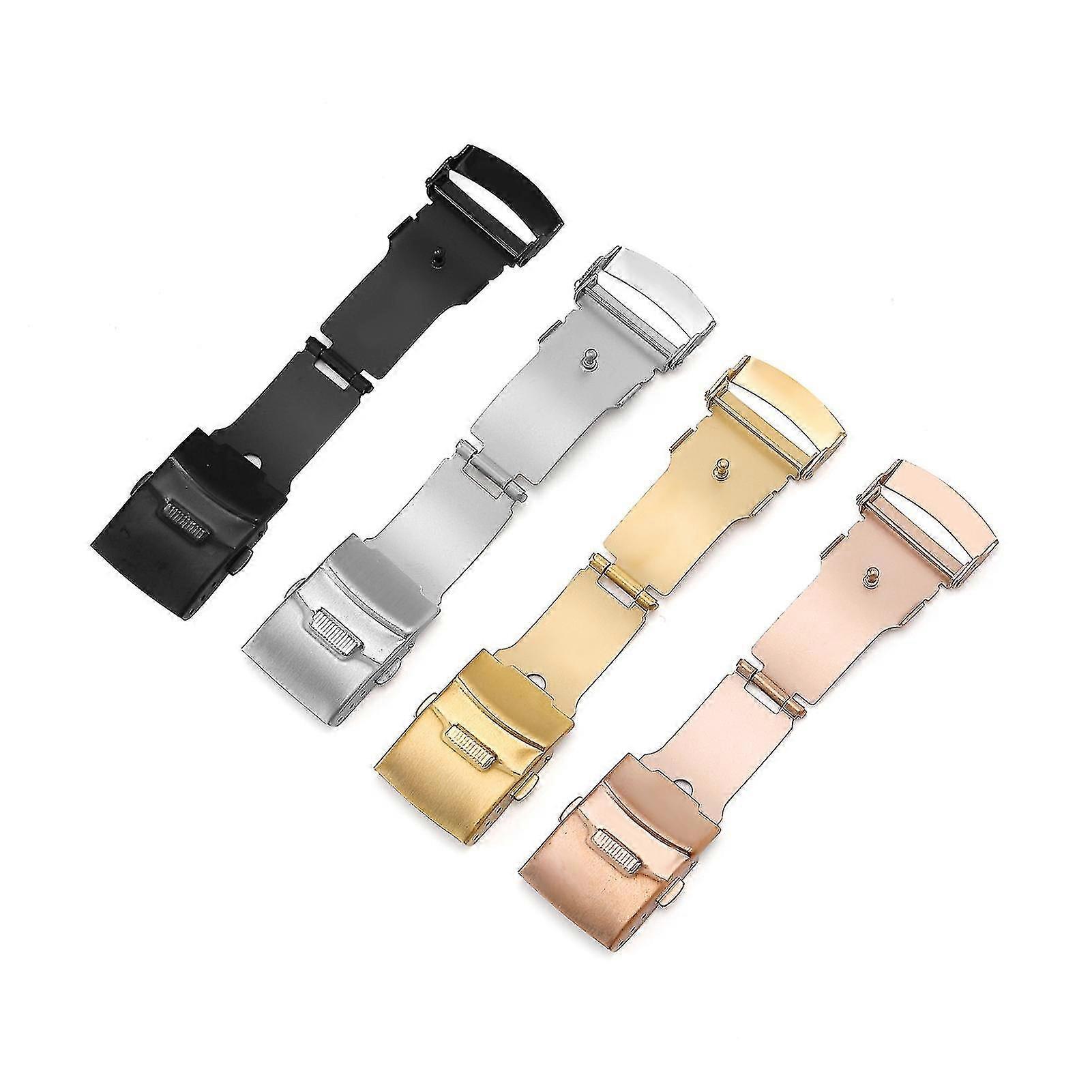 Boucle de montre universelle à double pression en acier inoxydable Boucle déployante de sécurité pour horloger