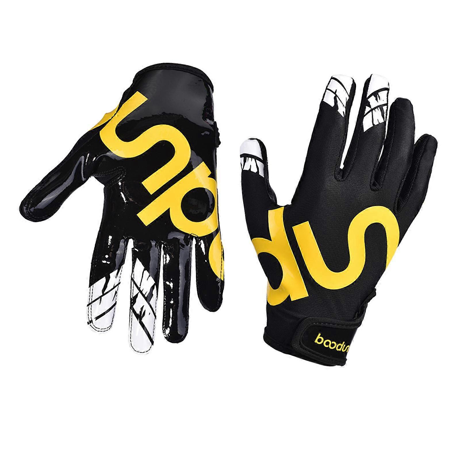 Paar Baseballhandschuhe Fäustlinge Softball Batting Erwachsene Rutschfest Jugend Gelb L