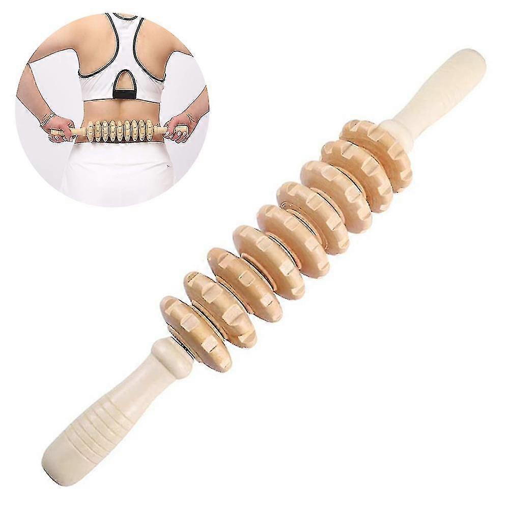 EVAGO Wood Therapy Roller Massage Tools,Lymphatic Drainage,maderoterapia Colombiana,Anti Cellulite,Handheld Cellulite Trigger Point Manual Muscle Rele