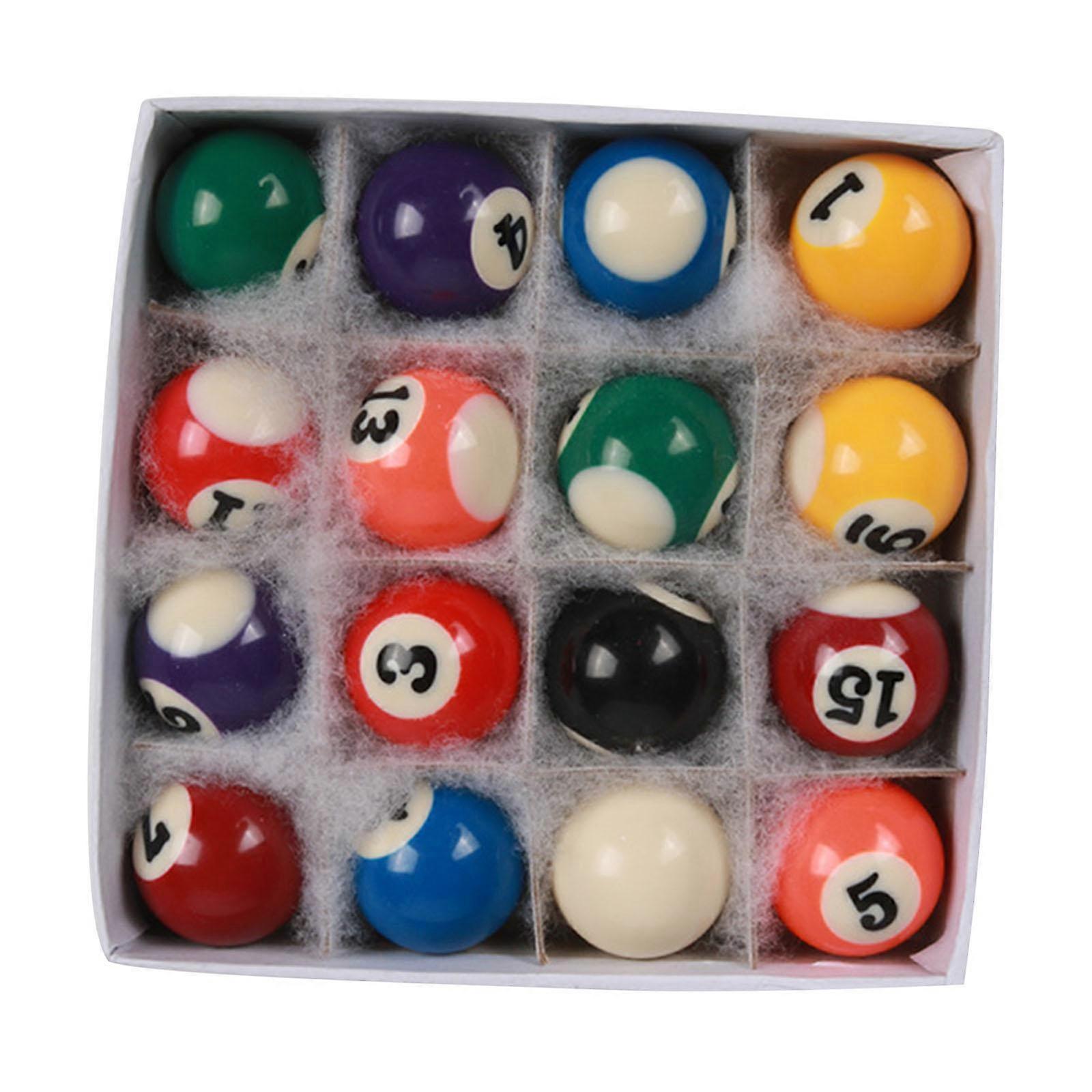 16x Mini Billiards Table Balls Set Set for Indoor Game Rooms Recreation Game
