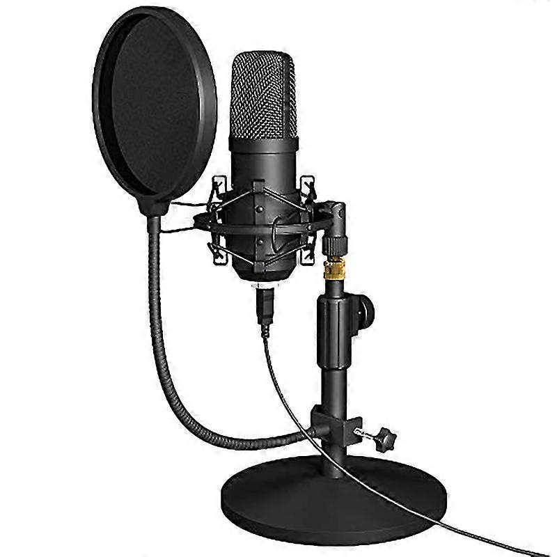 USB Microphone Kit 192/24Bit BM800 Condenser Podcast Streaming Cardioid Mic for Computer Gaming Rec