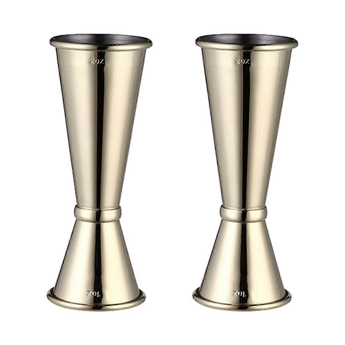 2 Pcs Jigger for Bartending 1oz 2oz Stainless Steel Jigger Japanese Style Double Jigger Measuring T