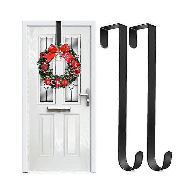 Wreath Hanger Door Hook For Christmas Door, 2pcs Metal Wreath Holder