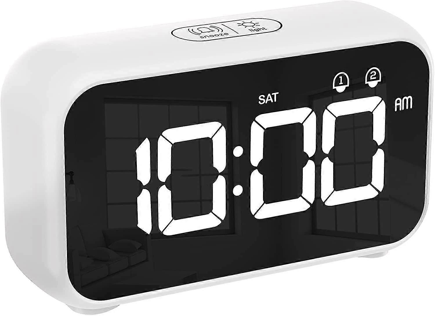 Digital Clock With Nap Timer, Snooze, Battery Powered And Usb Charging With Dual Alarms