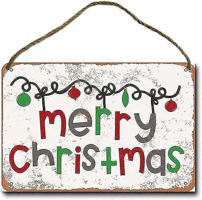 Feliz Natal Retro Pendurado Metal Sign 8x12 polegadas OU 12x16 polegadas Modo 3584