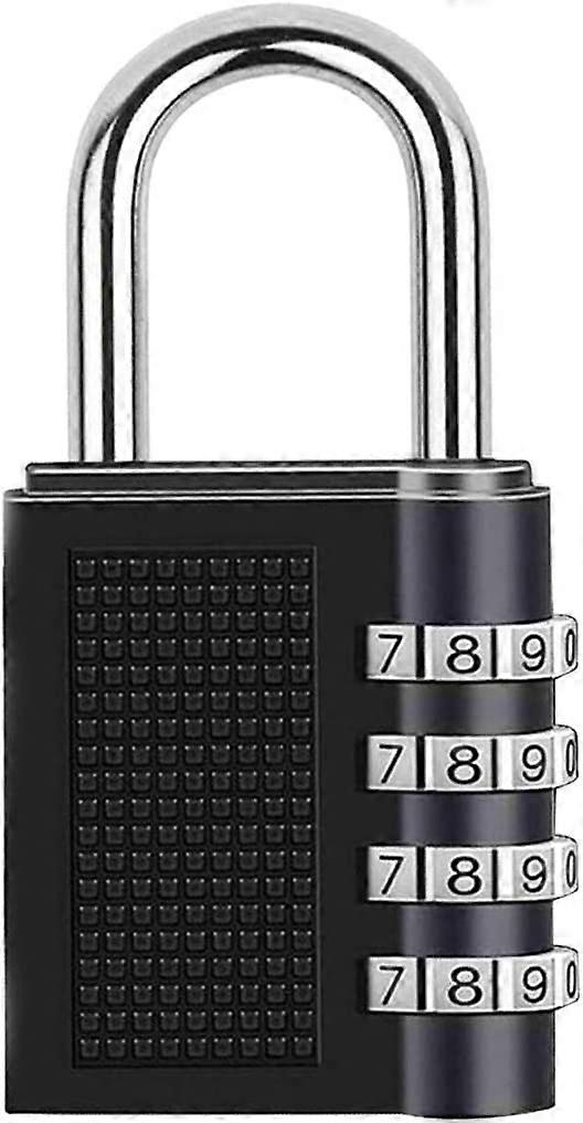 Code Padlock, 1 Piece 4-digit Combination Padlock Waterproof and Durable for Sport Storage Locker, Cabinets and Storage, School etc. (Black)