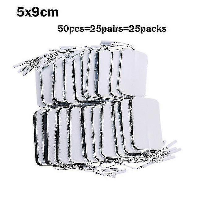 電気デジタル治療機EMS筋肉刺激装置ボディマッサージャー2mmプラグのための20/50/100pcs電極パッド10個